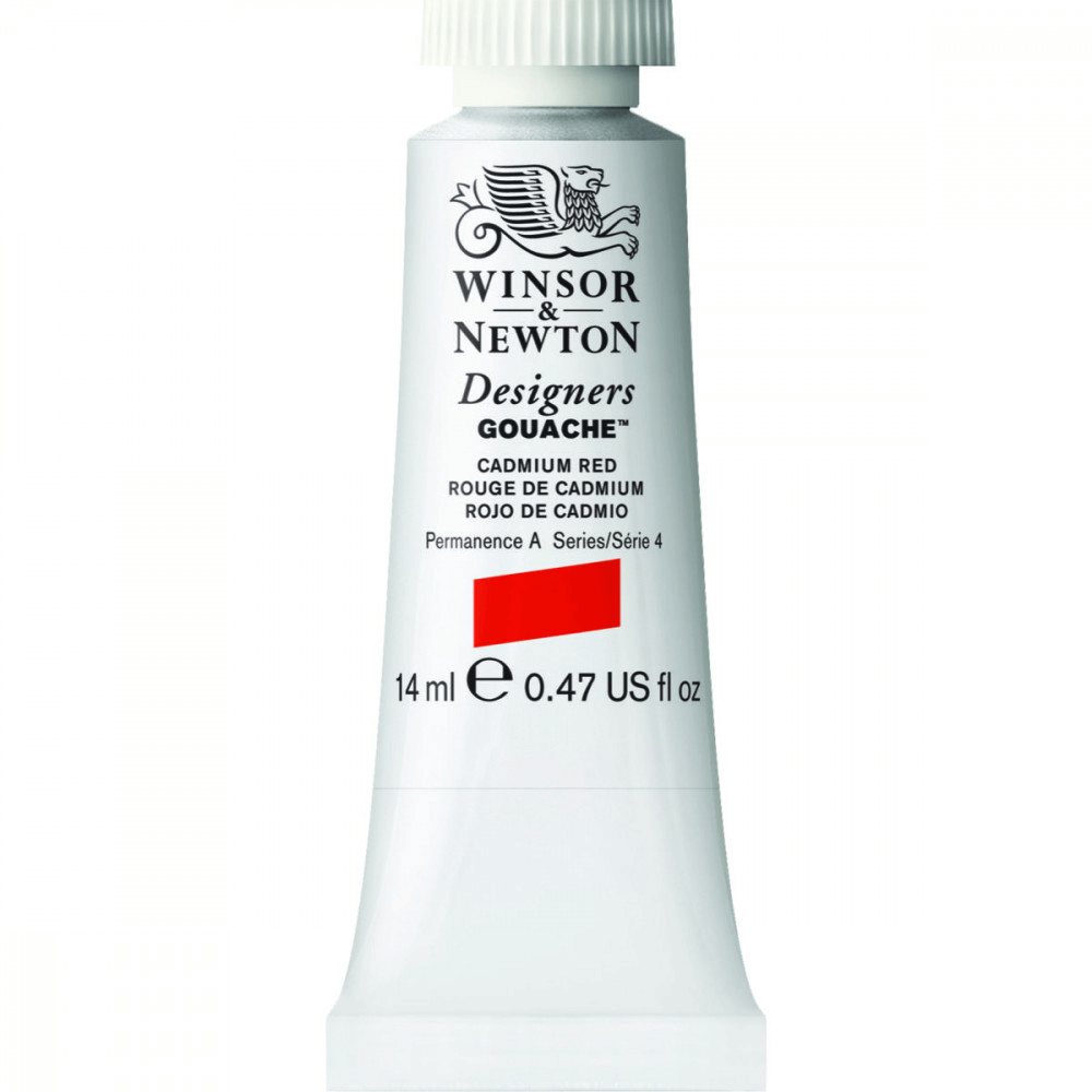 Tinta Guache Winsor & Newton Designers 14ml S4 094 Cadmium Red